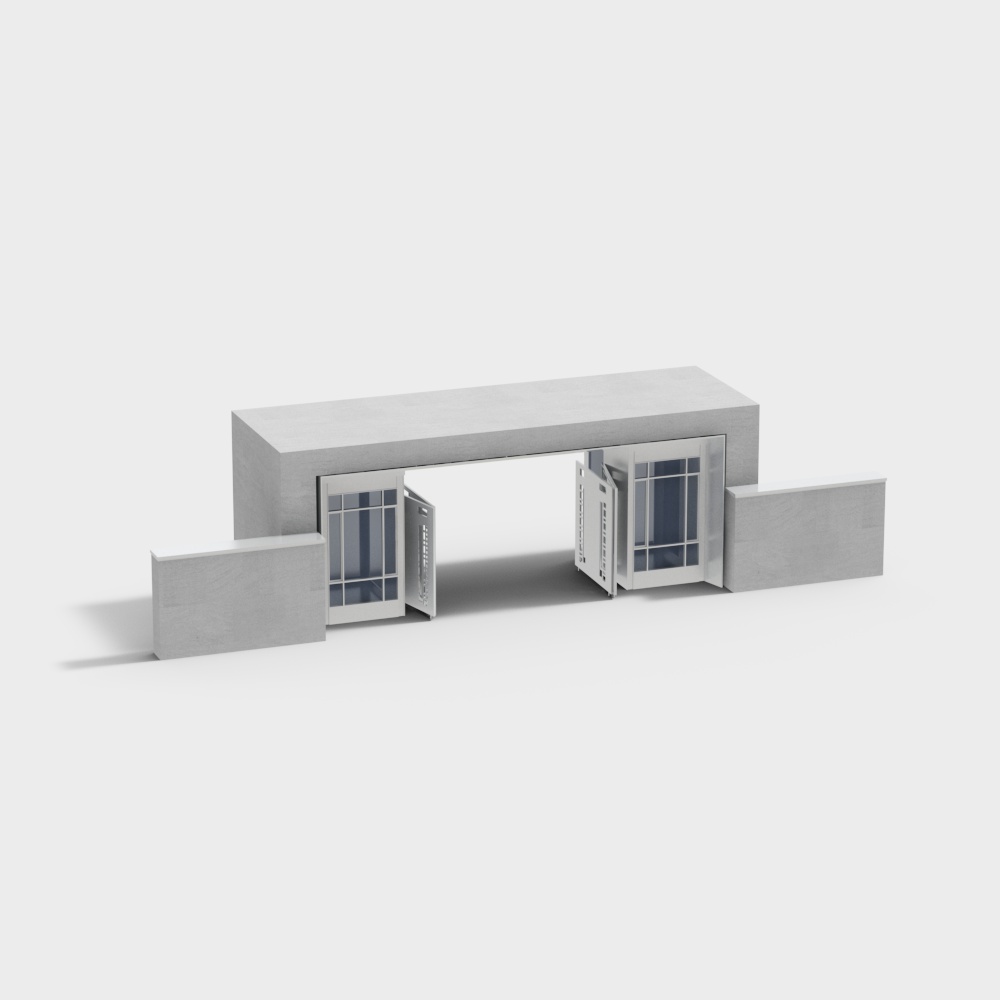 Urban Gate 3D model - A Minimalist Architectural Design