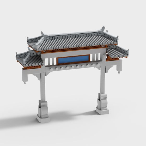 Traditional Archway 3D model with Elegant Design