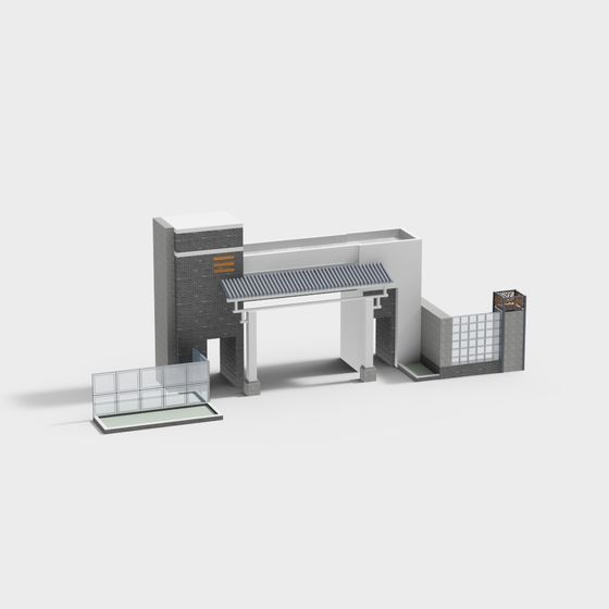 Minimalist Urban Oasis 3D model for Creative Projects