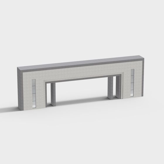 Stylish Arch Bridge 3D model for Modern Design