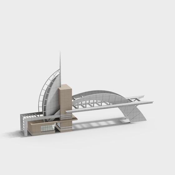 Innovative Future Tower 3D model for Creative Projects