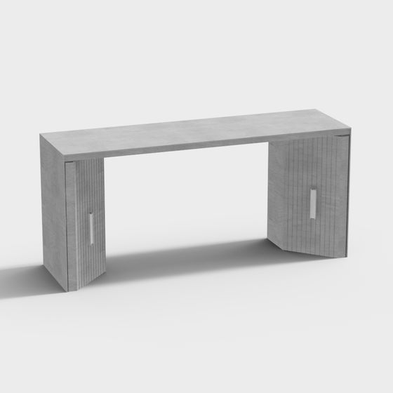 Stylish Minimalist Office Desk 3D model