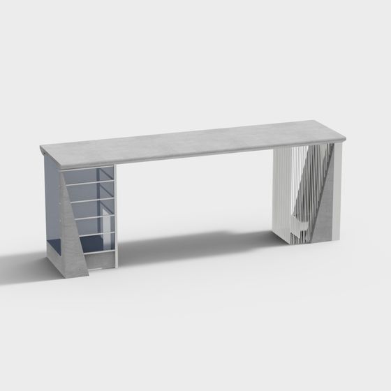 Concrete Desk 3D model for Modern Aesthetics