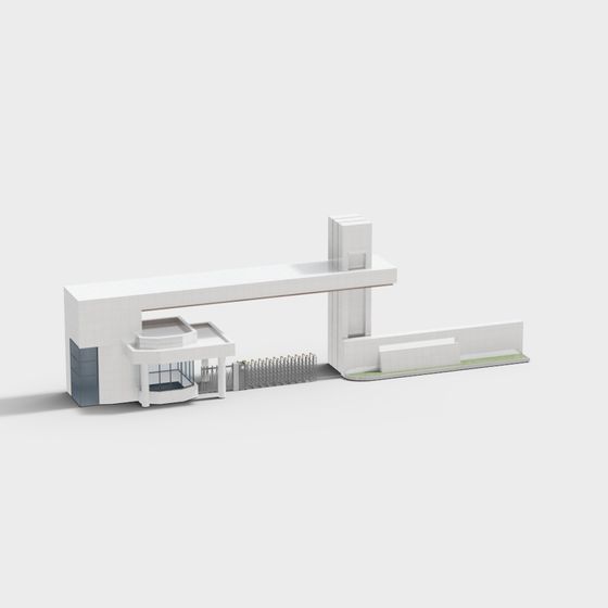 Urban Gateway 3D model for Futuristic Spaces