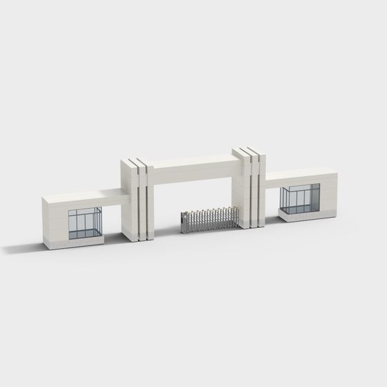 Serene Low Poly Building 3D model