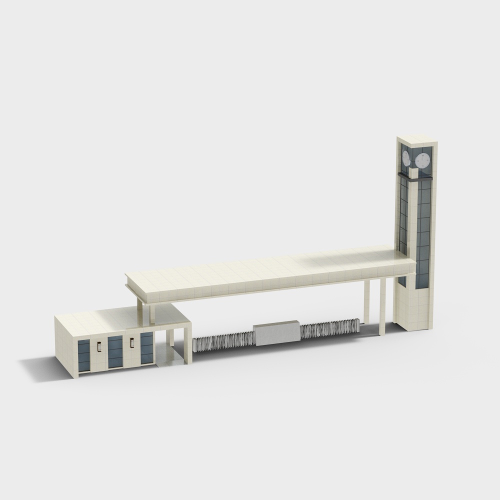 Urban Station 3D model