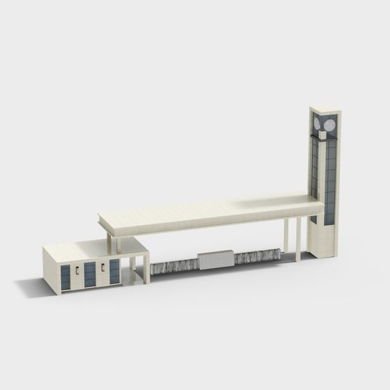 Urban Station 3D model