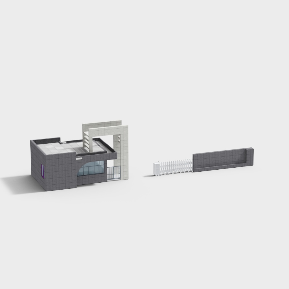 Urban Edge Residential 3D model in Low Poly Style