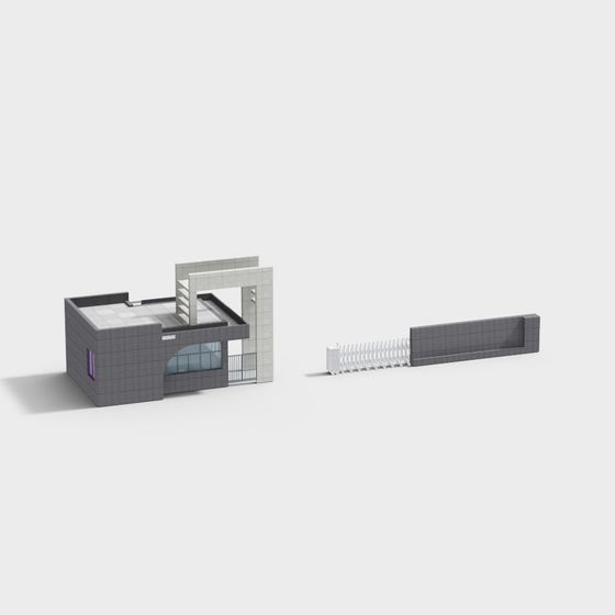 Urban Edge Residential 3D model in Low Poly Style