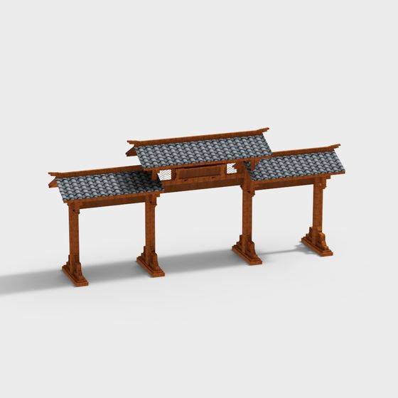Ancient Style Paifang 3D Model