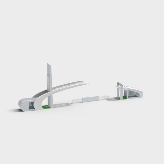 Futuristic Low-Polygon 3D Model Design