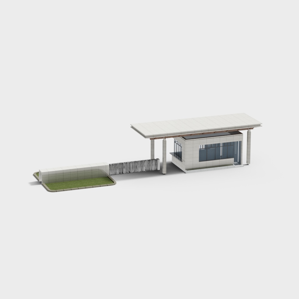Urban Oasis Minimalist House 3D model