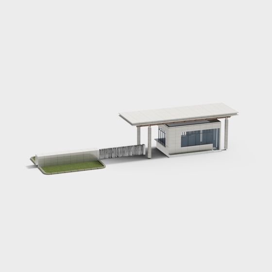 Urban Oasis Minimalist House 3D model