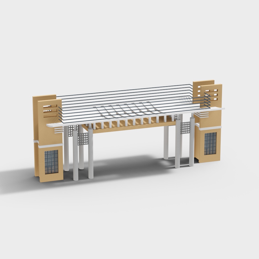 Commercial industrial park gate