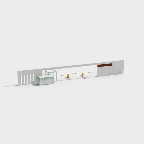 Modern Minimalist Building Entrance 3D model