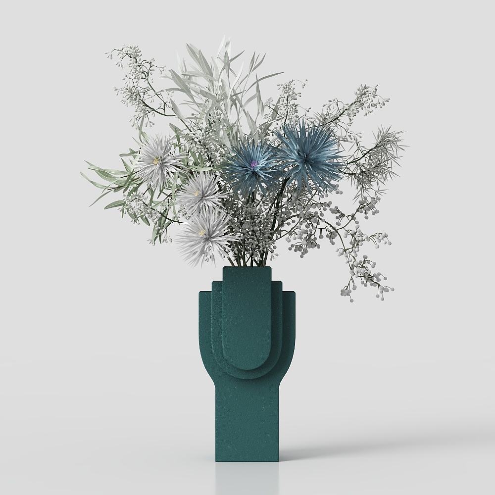 Gentle Hand Holding Vase 3D Model – Leather Texture