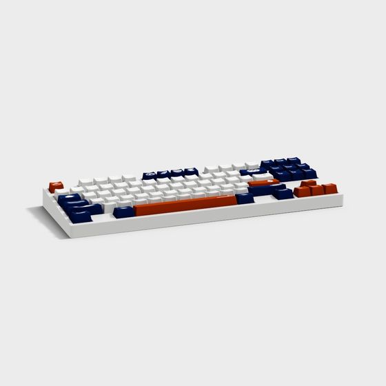 Low Poly Keyboard 3D model