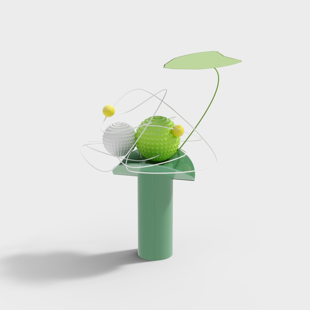 Atomic Art 3D Model – Low Poly Atomic Structure