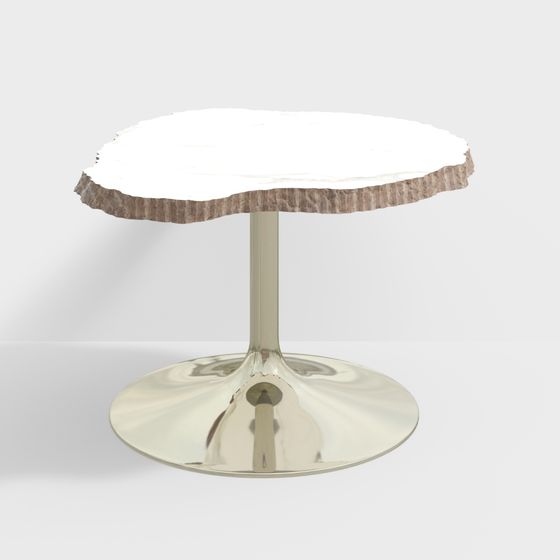 Natural Metal Round Table 3D model