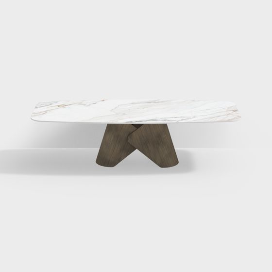 Elegant Marble Art Table 3D model