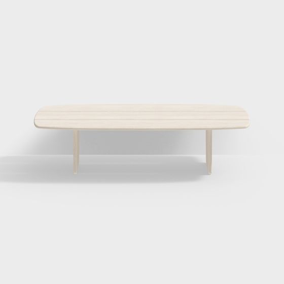 Streamlined Wooden Table 3D model