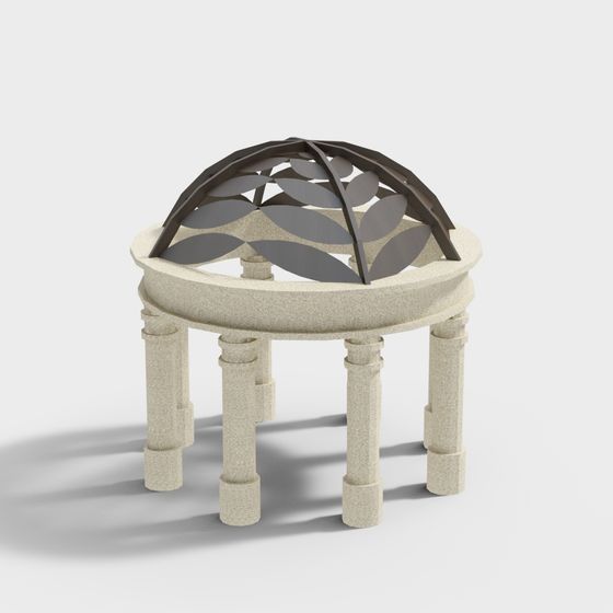 Dome Gazebo 3D model for Serene Garden Settings