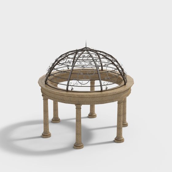 Stylish Garden Gazebo 3D model