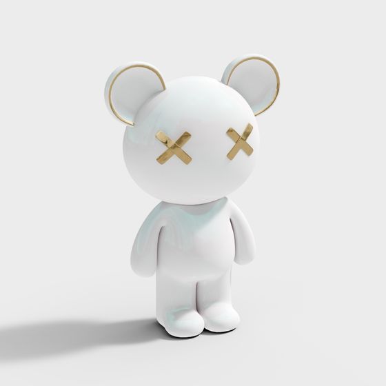 Cross-Eyed Bear 3D model