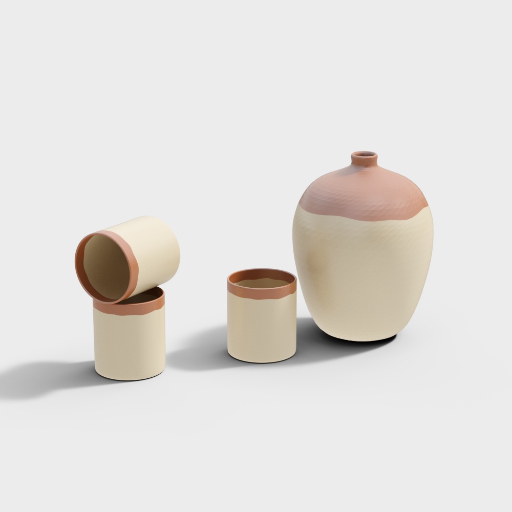 Modern Ceramic Tableware 3D model