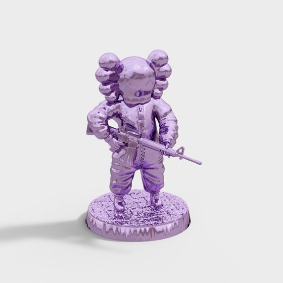 Futuristic Warrior 3D model