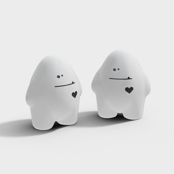 Charming Low-Poly Ghost 3D Model
