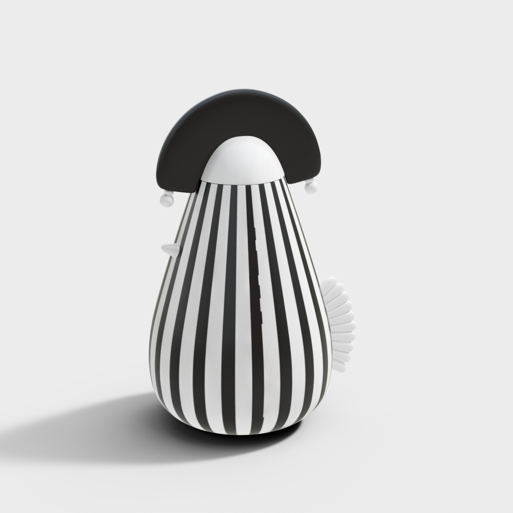 Stripe Sprite 3D model - Unique Low Poly Character