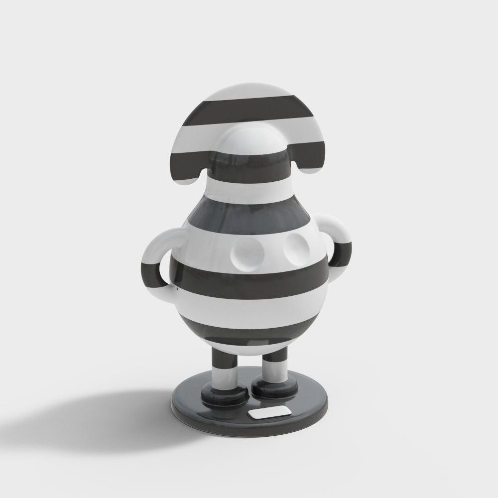 Mr. Zebra Low Poly 3D Model – Stylish Minimalist Animal