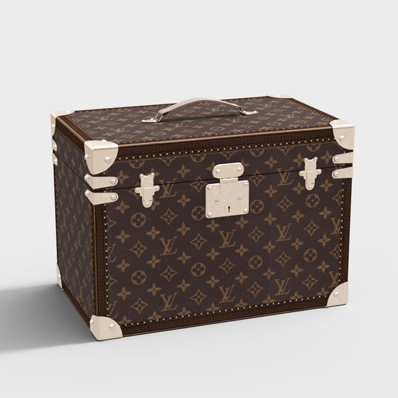 Elegant Vintage Luggage 3D Model
