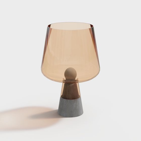 Elegant Glass Lantern 3D model for Modern Aesthetics