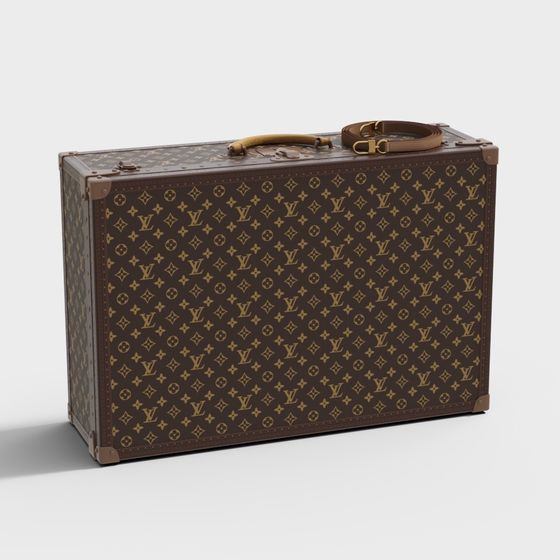 Elegant Vintage Luggage 3D model