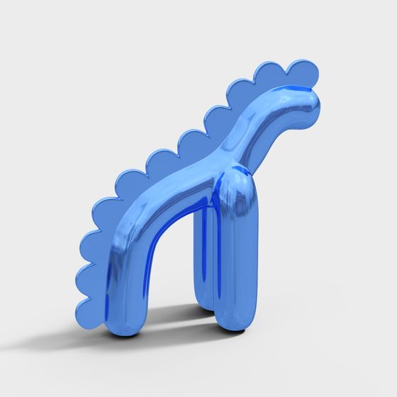 Blue Dragon Low-Poly 3D Model for Creative Projects