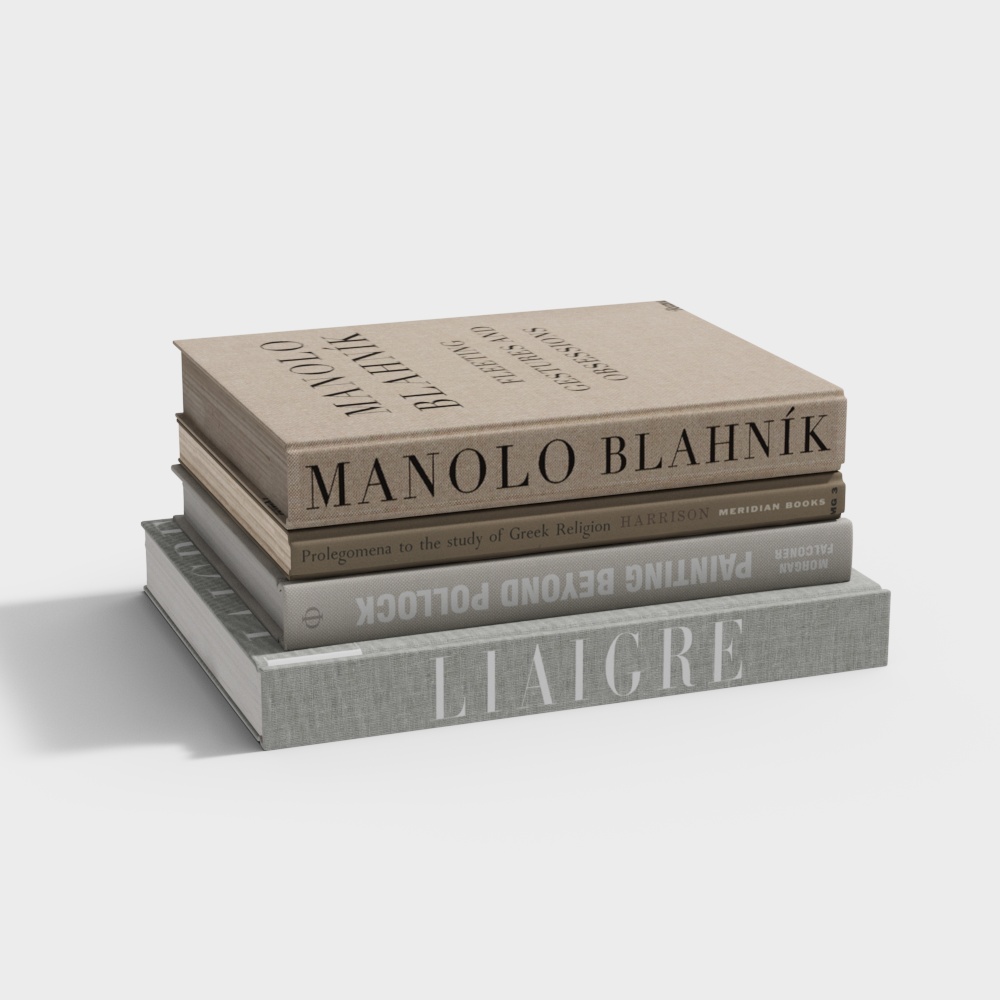Stylish Book Stack 3D model for Creative Projects