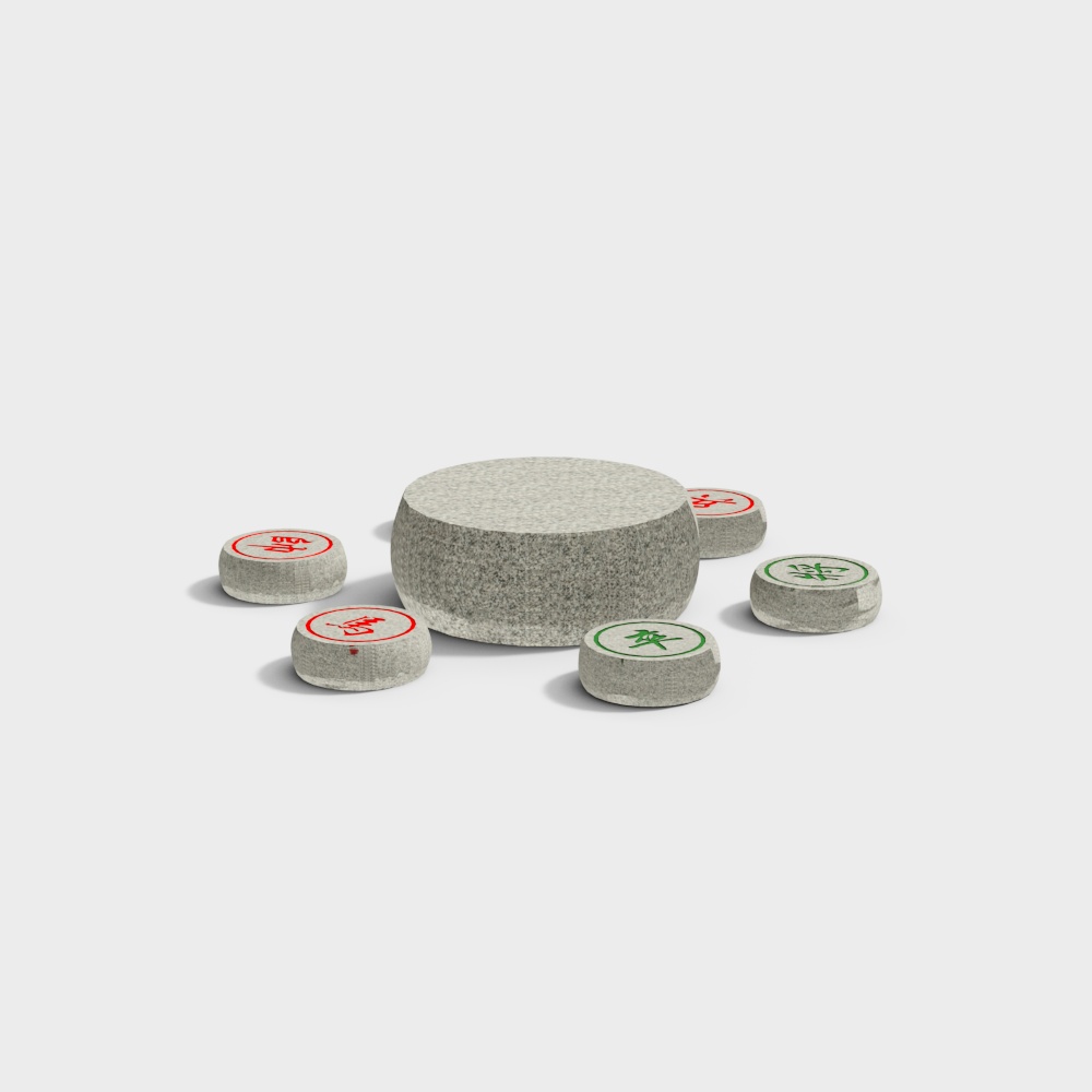 Bàn ghế đá hiện đại vuông