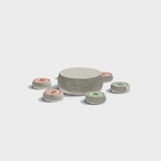 Bàn ghế đá hiện đại vuông