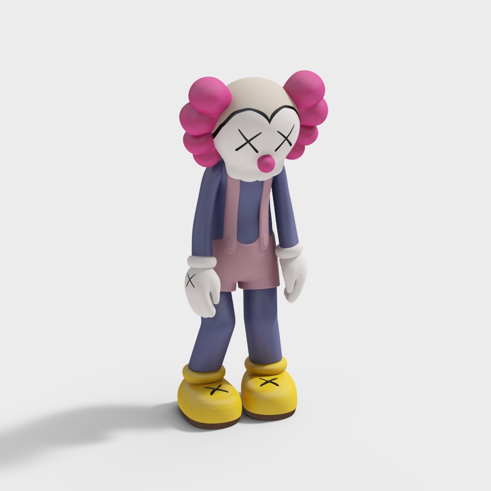 Unique Low Poly Circus Clown 3D model