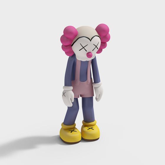 Unique Low Poly Circus Clown 3D model