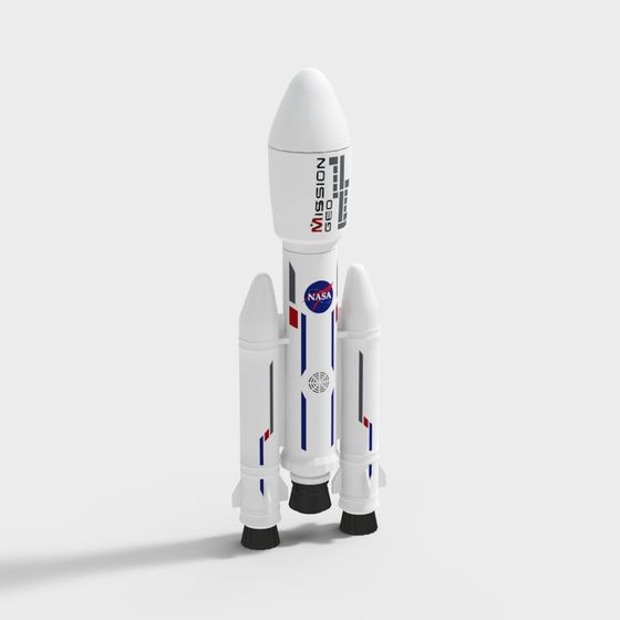 Mission Geo 1 Rocket 3D model for Creative Projects