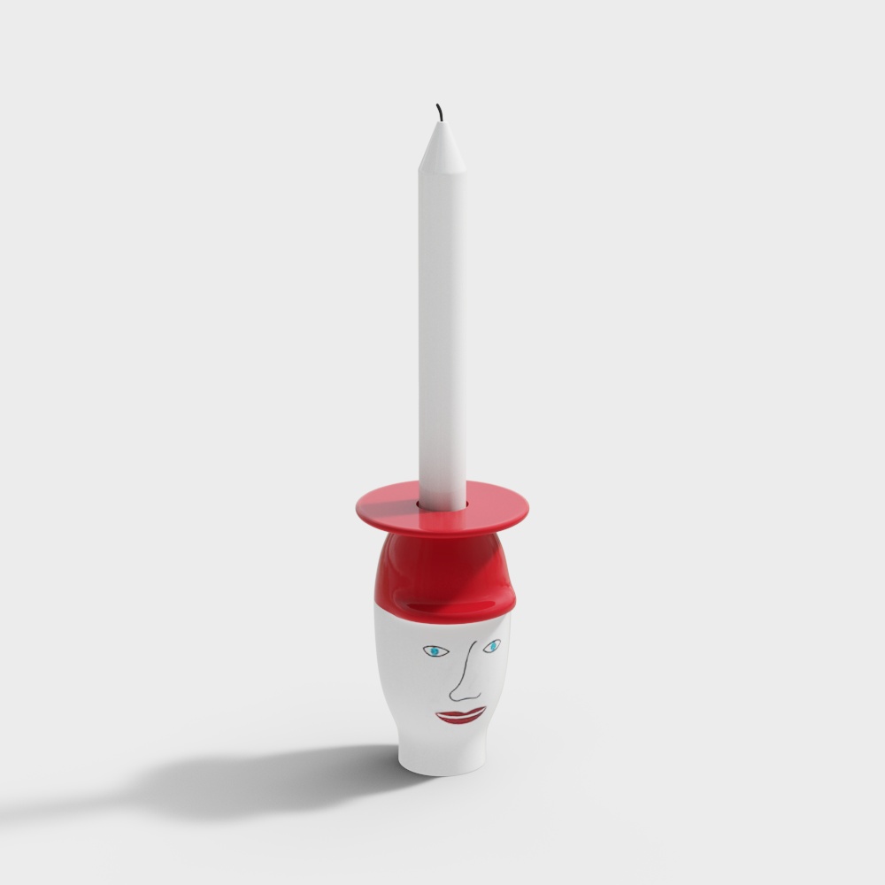 Candle Head Stand 3D model - Unique Modern Design