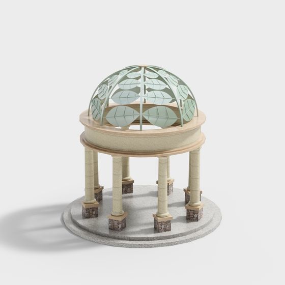 Artistic Pavilion 3D model - Green Leaf Summit
