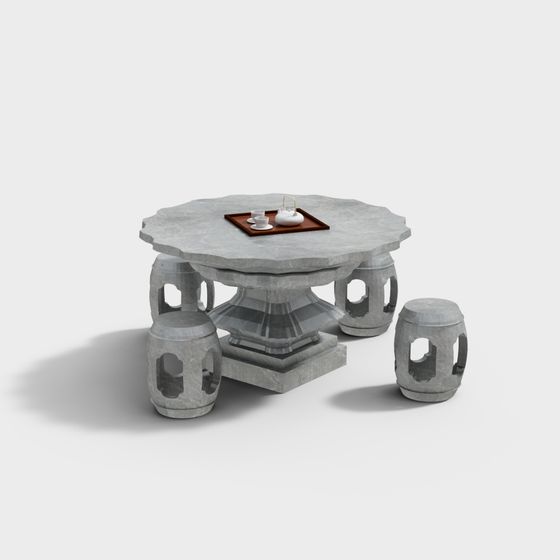 Zen Tea Table 3D Model