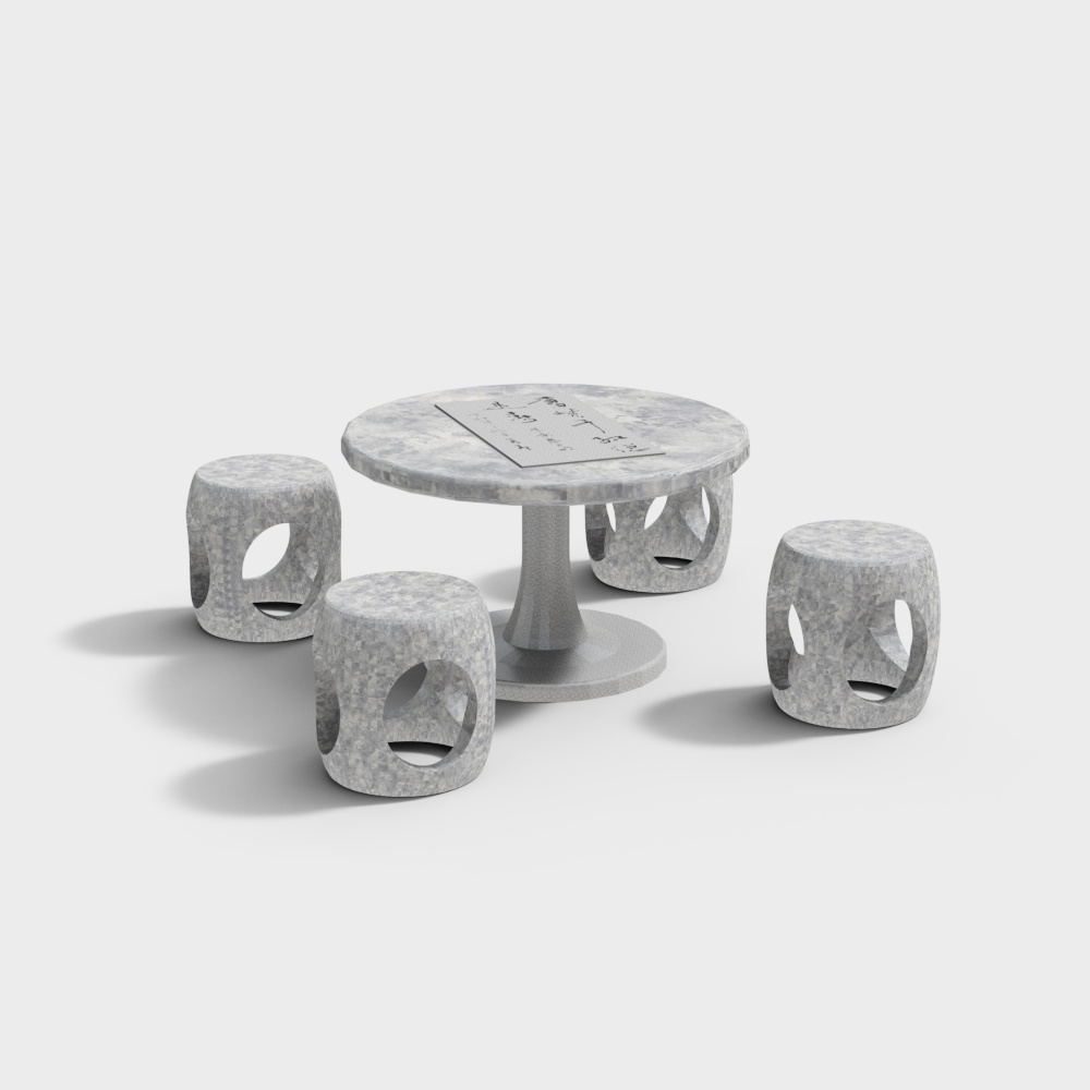 中庭用の中国スタイルの石の椅子とテーブル