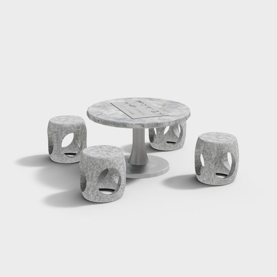 中庭用の中国スタイルの石の椅子とテーブル