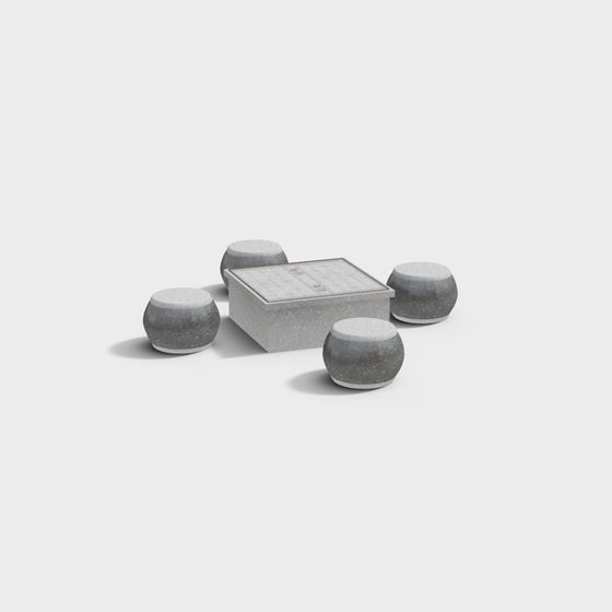 City Corner Relaxation Zone 3D model for Creative Projects