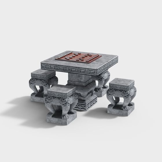 Bàn ghế đá hiện đại cho vườn